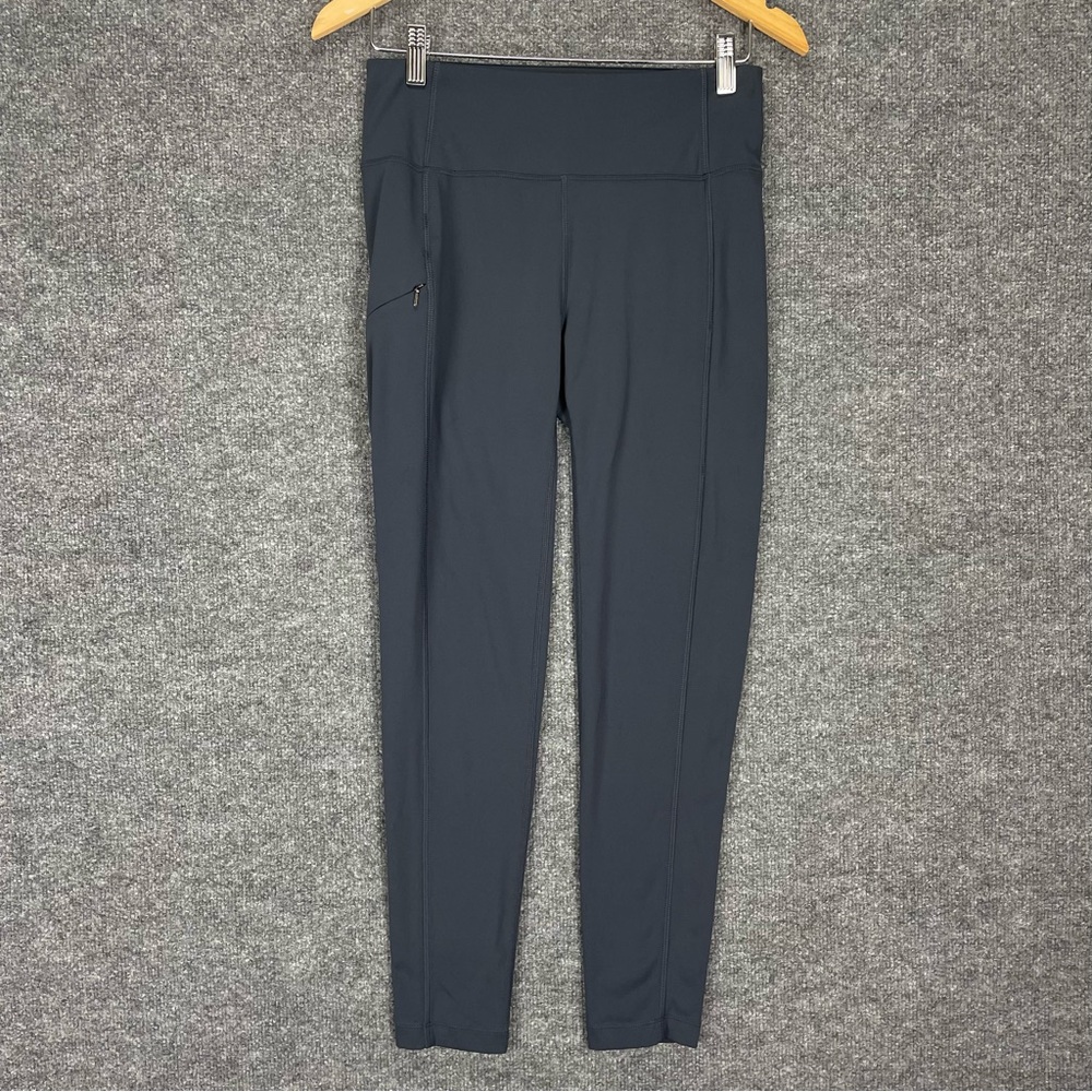 Orvis Leggings Women’s S Dark Gray Zip Cargo Pocket Stretch High Waist Pull On